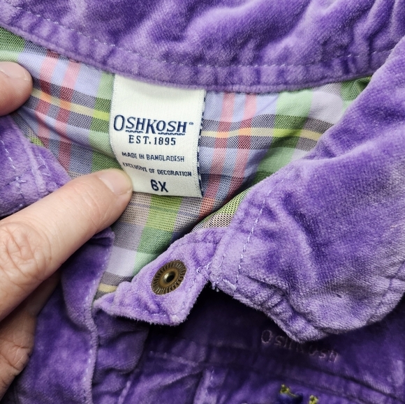 Y2K Oshkosh Velvet Button Up Dress - Picture 4 of 4